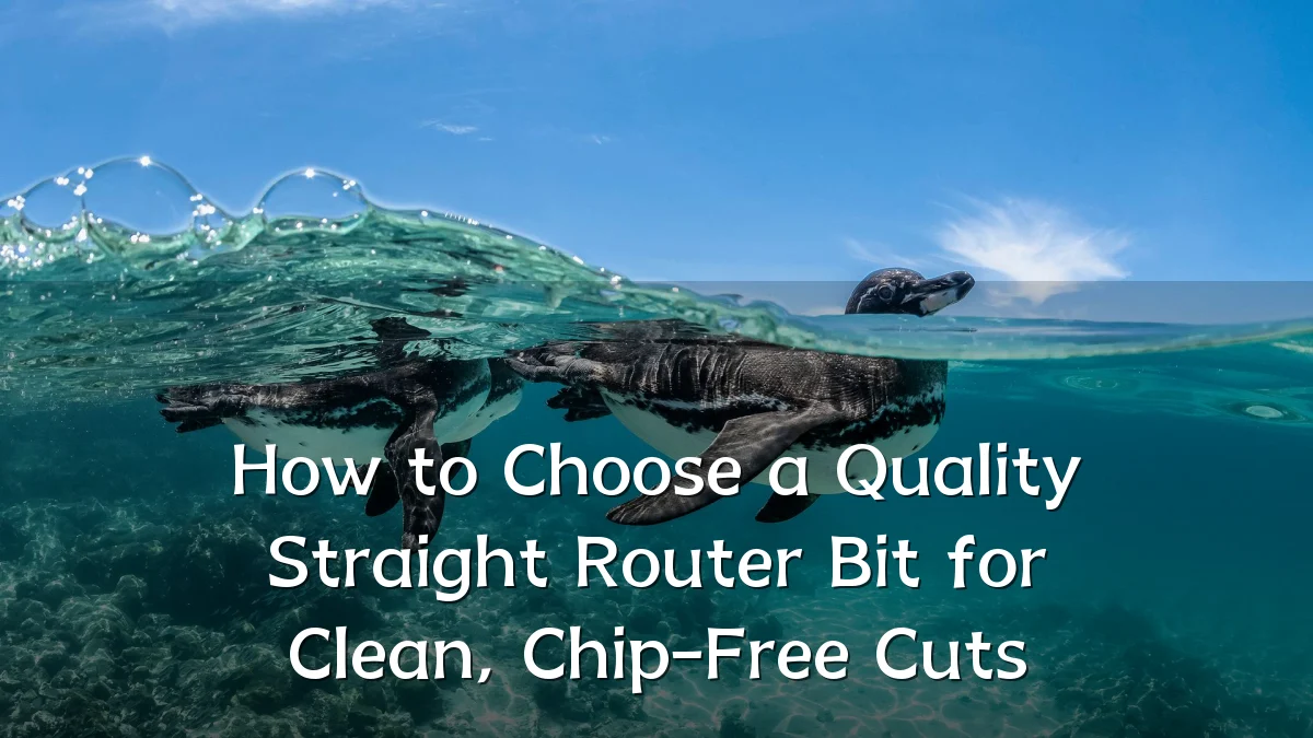 How to Choose a Quality Straight Router Bit for Clean, Chip-Free Cuts