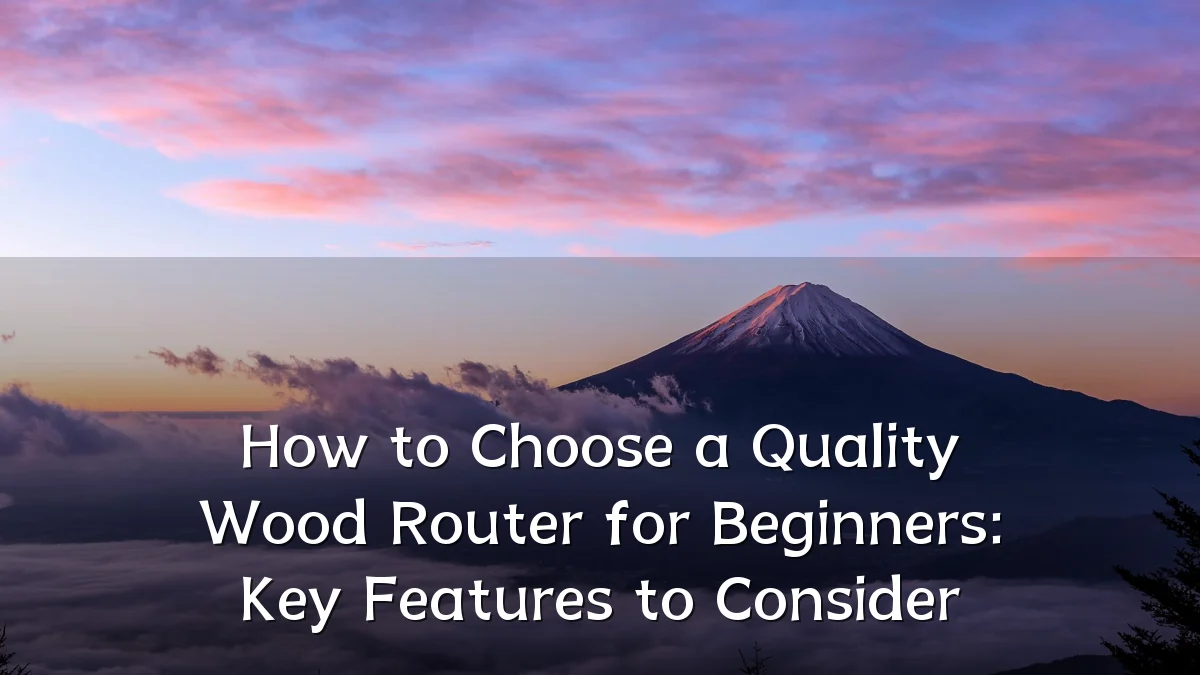How to Choose a Quality Wood Router for Beginners: Key Features to Consider