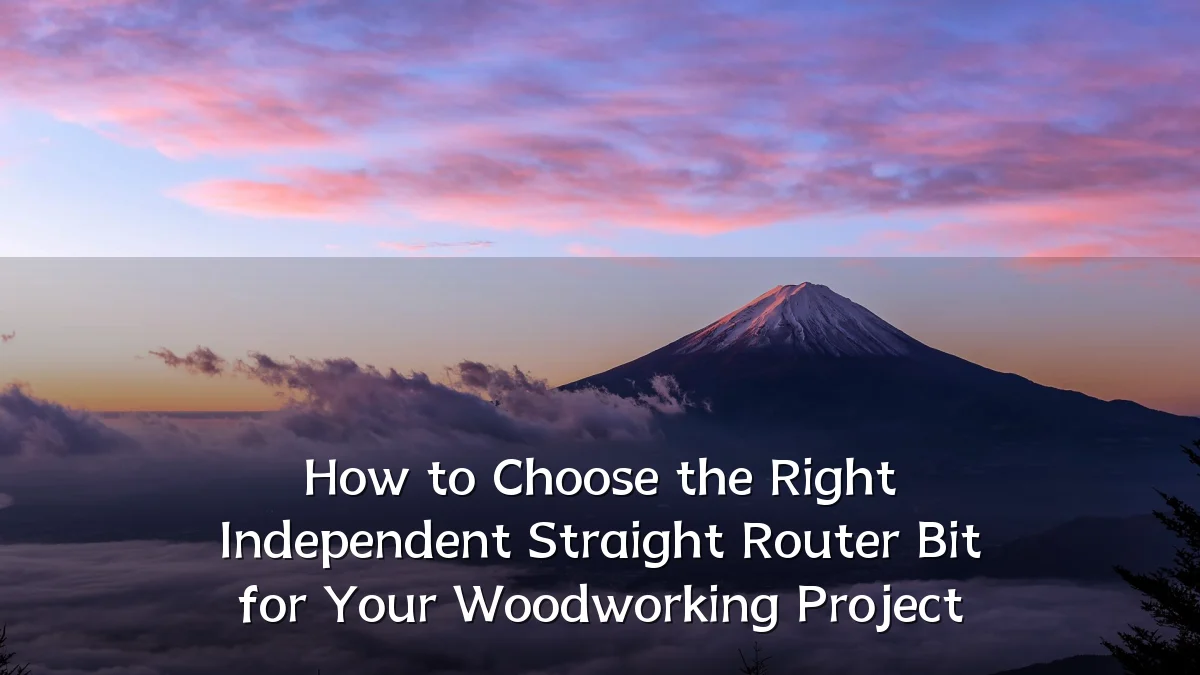 How to Choose the Right Independent Straight Router Bit for Your Woodworking Project