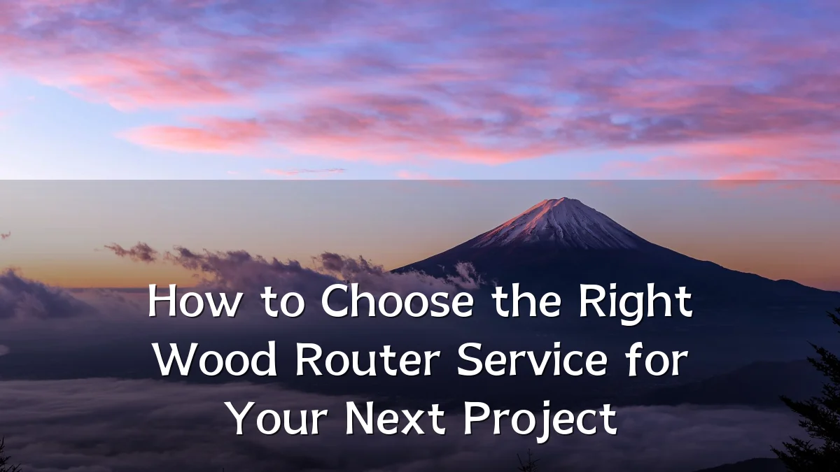 How to Choose the Right Wood Router Service for Your Next Project