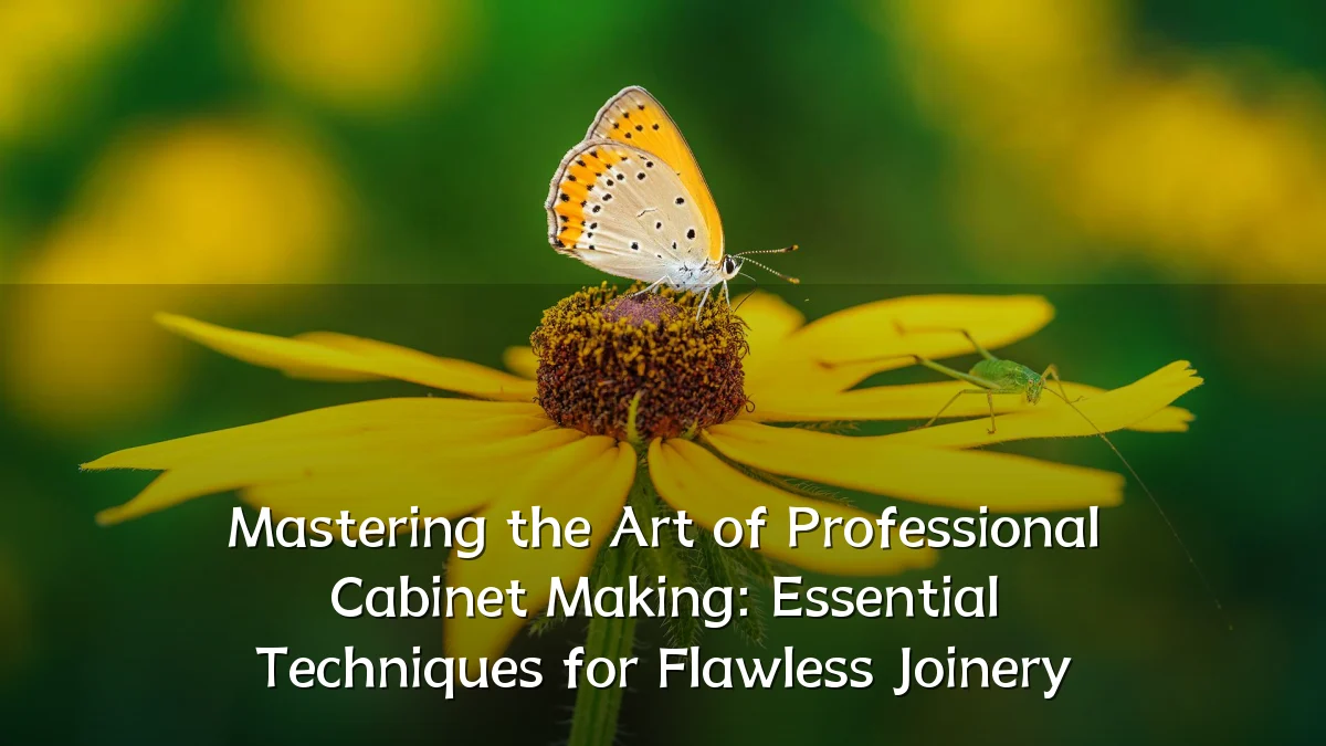 Mastering the Art of Professional Cabinet Making: Essential Techniques for Flawless Joinery